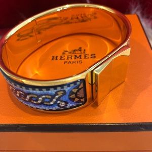 Hermes Golden Cloissone Clic Clack Bracelet